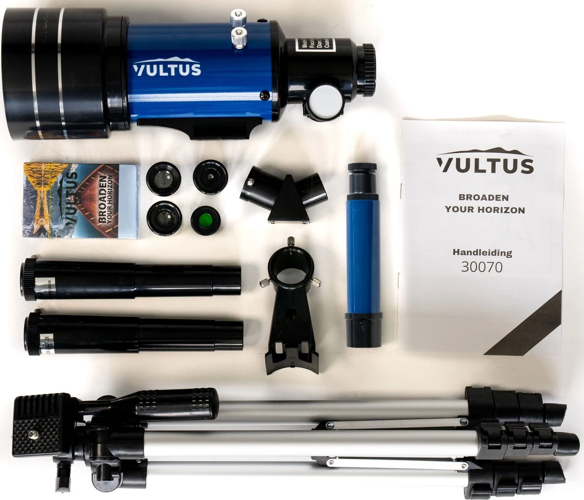 Vultus Telescoop - 150x Vergroting - Sterrenkijker Voor Kinderen/Beginners En Volwassenen - Inclusief Statief En Draagtas - Vultus 30070 - Blauw 9 Vultus Telescoop - 150x Vergroting - Sterrenkijker Voor Kinderen/Beginners En Volwassenen - Inclusief Statief En Draagtas - Vultus 30070 - Blauw - Afbeelding 7