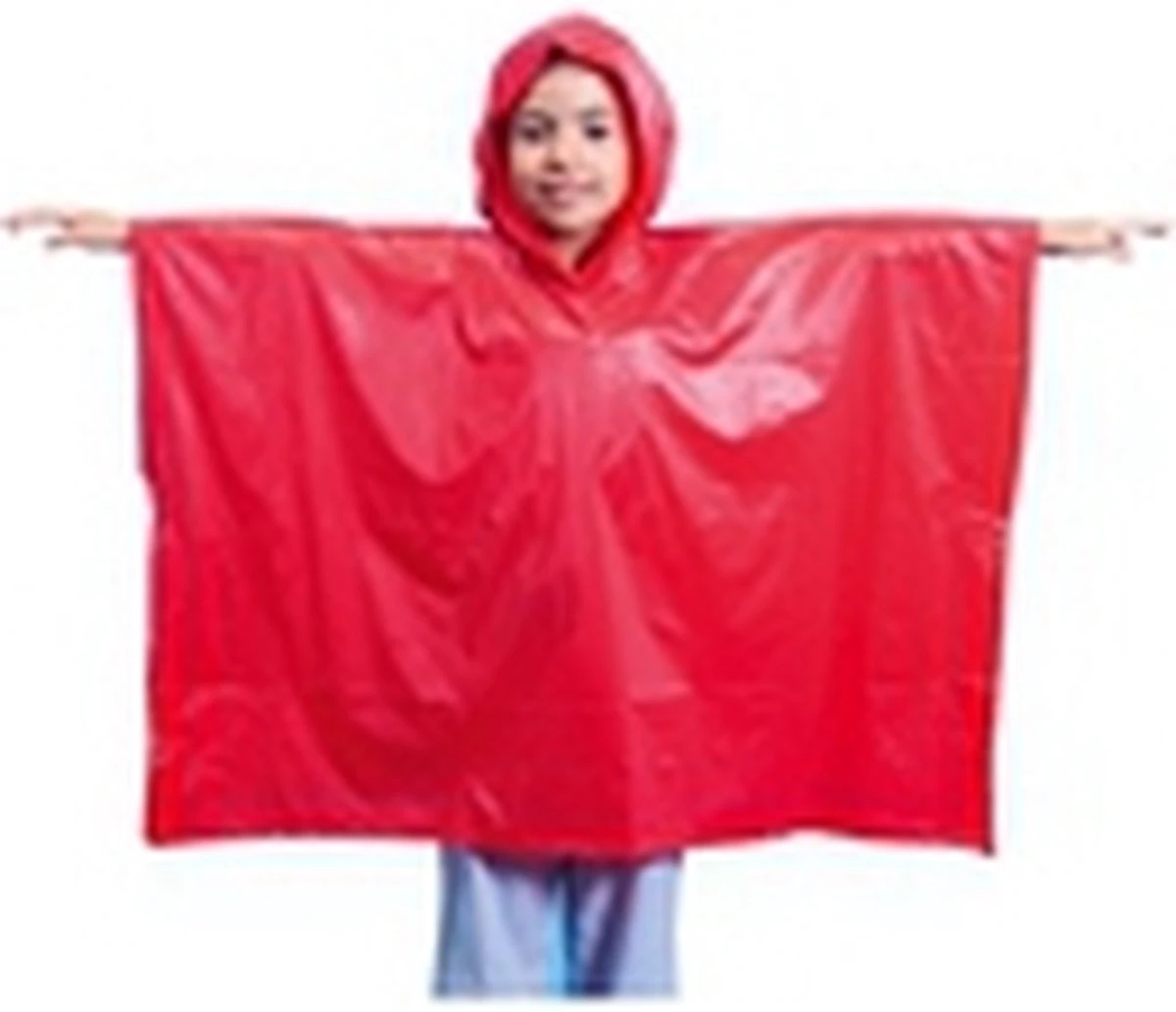 Merkloos Kinder Regen Poncho Blauw 4 Merkloos Kinder Regen Poncho Blauw - Afbeelding 2
