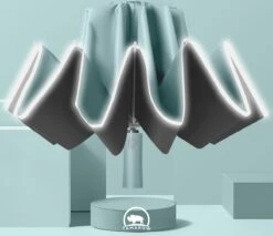 Tamarow™ Automatische Opvouwbare Paraplu - Omgekeerd Design - Windproof - Lichtgewicht - Reflectie - Omgekeerd Design - Licht Groen 11 Tamarow™ Automatische Opvouwbare Paraplu - Omgekeerd Design - Windproof - Lichtgewicht - Reflectie - Omgekeerd Design - Licht Groen -Bol 1200x1033 10