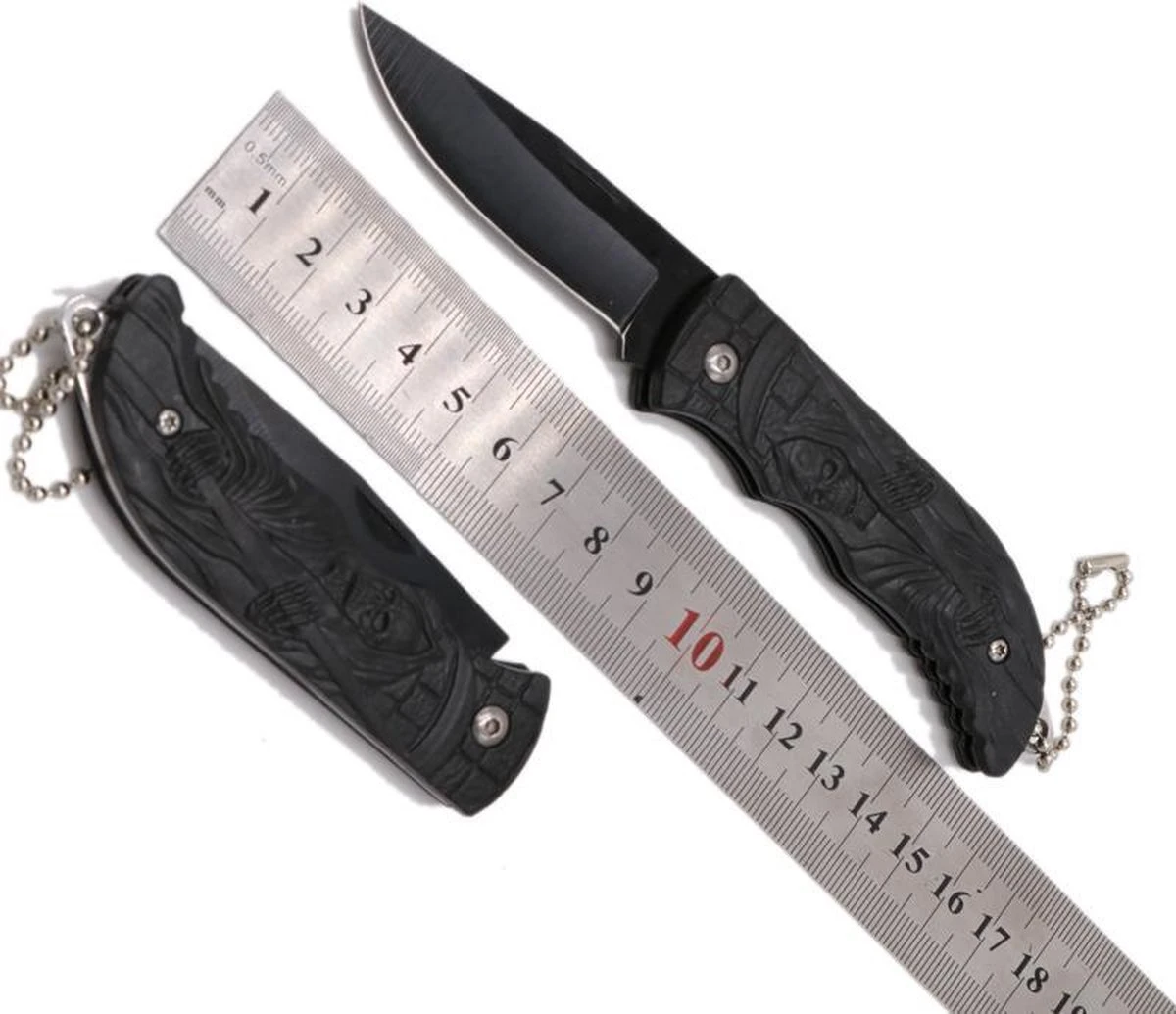 The Reaper Zakmes - Opvouwbaar - Discreet - Survival Mes - Tactical Knife - 16cm - Vlijmscherp - RVS - Zwart - Wit 6 The Reaper Zakmes - Opvouwbaar - Discreet - Survival Mes - Tactical Knife - 16cm - Vlijmscherp - RVS - Zwart - Wit - Afbeelding 4