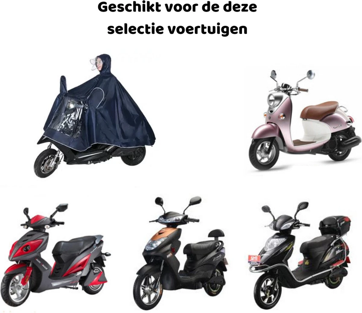 Simple Lifestyle® Universeel Regenjas Bromfiets Hoes Scooter Regenponcho Beenkleed - Zwart 8 Simple Lifestyle® Universeel Regenjas Bromfiets Hoes Scooter Regenponcho Beenkleed - Zwart - Afbeelding 6