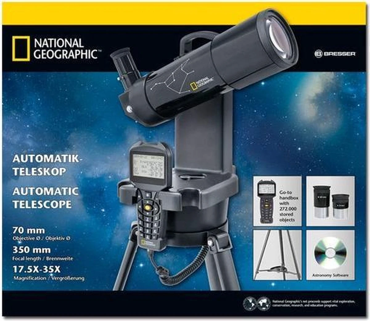 National Geographic Telescoop - 70/350 - Met GoTo-volgsysteem - Sterrenkijker - Voor Volwassenen - Sterrenkijken 17 National Geographic Telescoop - 70/350 - Met GoTo-volgsysteem - Sterrenkijker - Voor Volwassenen - Sterrenkijken - Afbeelding 15