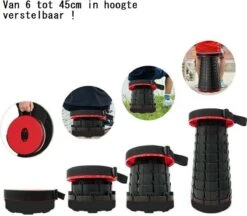 Kampeerkruk - Uitschuifbare Kruk - Rood/Zwart- Tot 120 Kg - Travel Stool - Opvouwbare Campingkruk - Inklapbaar Krukje - Telescopische Kruk - Camping - Outdoor 20 Kampeerkruk - Uitschuifbare Kruk - Rood/Zwart- Tot 120 Kg - Travel Stool - Opvouwbare Campingkruk - Inklapbaar Krukje - Telescopische Kruk - Camping - Outdoor -Bol 1200x1051 1