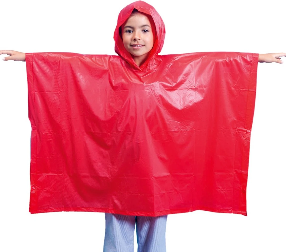 Merkloos Regenponcho - Regenjas - Regenkleding - Kinderen - Jongens - Meisjes - Herbruikbaar - One-size - PVC- Rood 8 Merkloos Regenponcho - Regenjas - Regenkleding - Kinderen - Jongens - Meisjes - Herbruikbaar - One-size - PVC- Rood - Afbeelding 6
