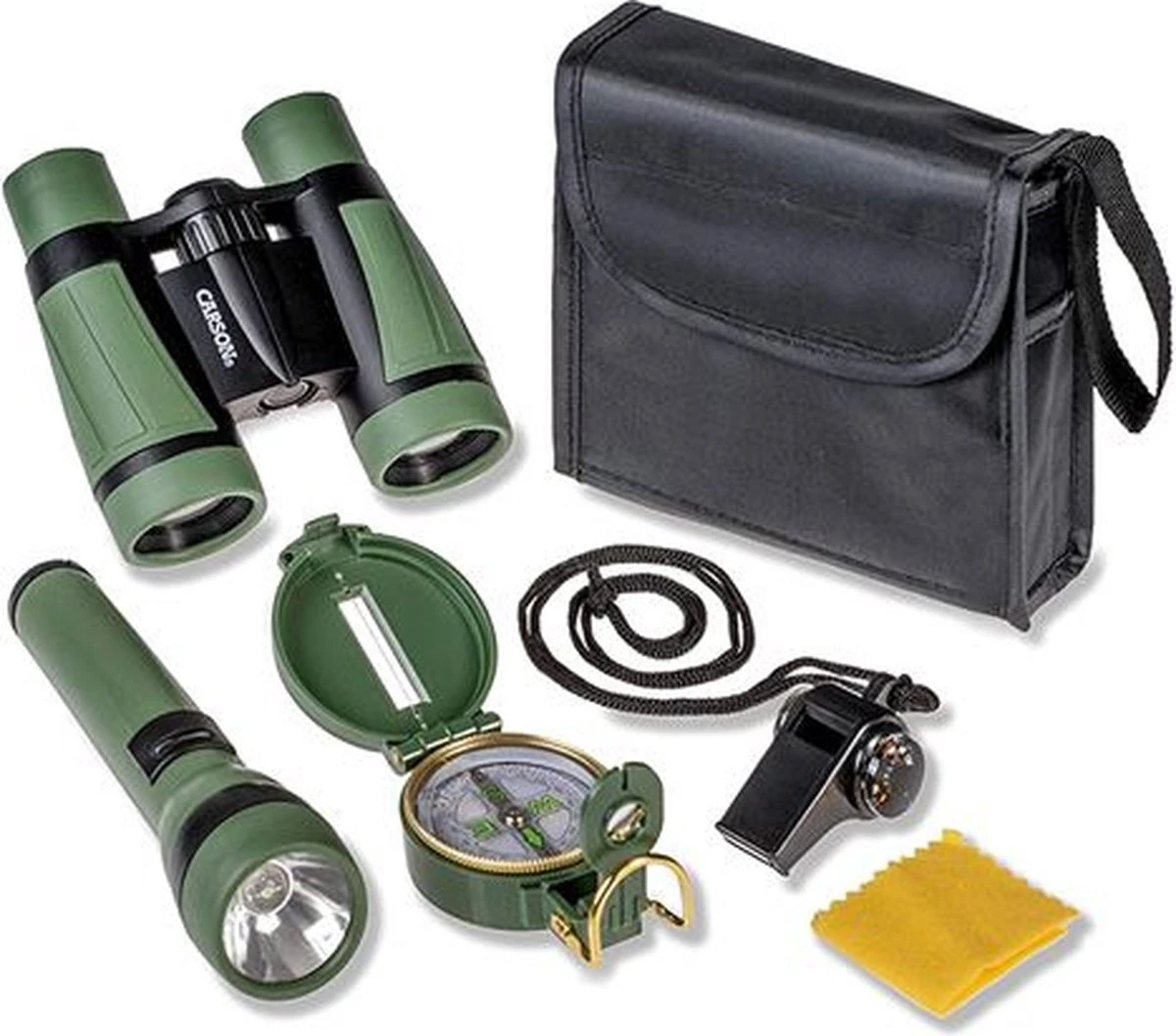 Carson Outdoor Adventurepack Junior Donkergroen/zwart 4 Carson Outdoor Adventurepack Junior Donkergroen/zwart - Afbeelding 2