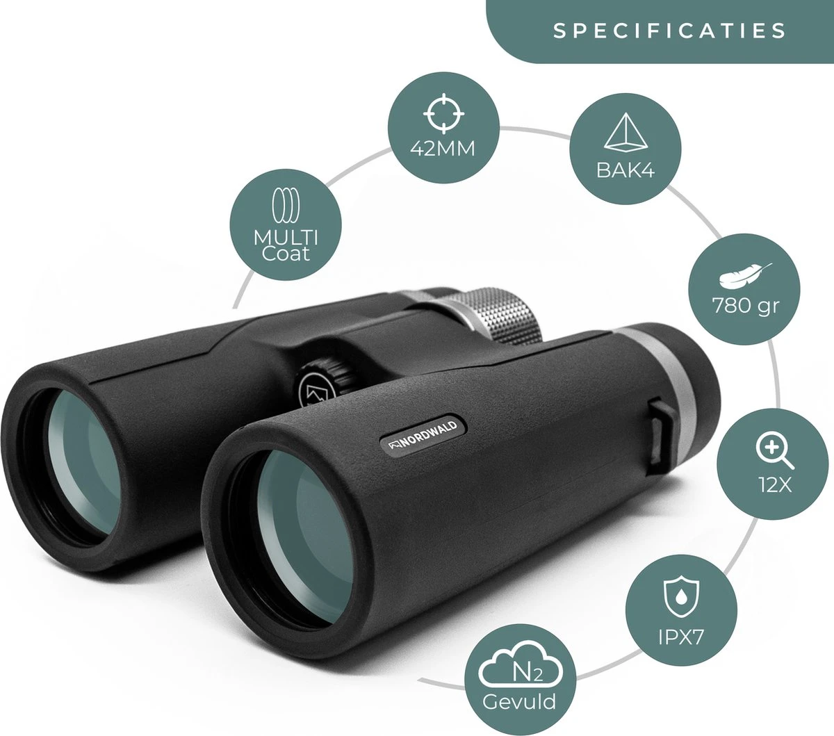 Nordwald® 10x42 Verrekijker 16 Nordwald® 10x42 Verrekijker - Afbeelding 14