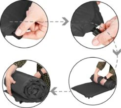 Springos Slaapmat | Zelfopblazend | 180 Cm | Inclusief Hoes | Zwart -Bol 1200x1072 2