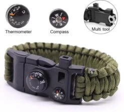 LOUZIR 15 In 1 Paracord Survival Armband - Camouflage - Handige & Comfortabele Reisgadget Met 15 Functies! - Stoere Survival Multi Tool - Multi Tool - Inclusief Magnesium Vuurstarter -Bol 1200x1085 2