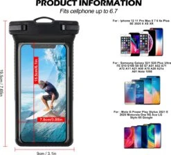 Waterdichte Telefoonhoesje Met Koord - IPX8 Tot 30 Meter Waterproof - Universeel Voor O.a IPhone 12, 13 Pro Max, Samsung S22 Ultra, Samsung S21, A52, A53, A51, OnePlus 9 -Bol 1200x1088