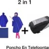 Merkloos 2 IN 1 Poncho En Telefoontas - Luxe Blauw Regenjas-Waterafstotend-Lang Model 135 Cm-Met Koortjes En Ritssluiting-Inclusief Opberg Tas-Geschikt Voor Wandelen, Fietsen, Werk, Hiken En Meer-Regen-Telefoontasje Voor Op De Fiets–Fiets Telefoonhouder–Smart -Bol 1200x1089 5