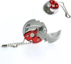 Zakmes - Munt Mes - Coin Knife - Survival Tool - Sleutelhanger - Rood