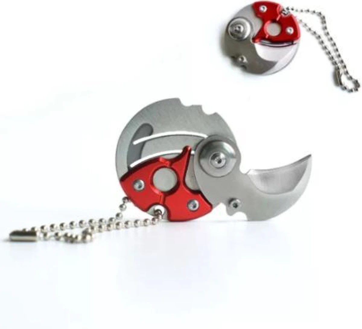 Zakmes - Munt Mes - Coin Knife - Survival Tool - Sleutelhanger - Rood 3 Zakmes - Munt Mes - Coin Knife - Survival Tool - Sleutelhanger - Rood