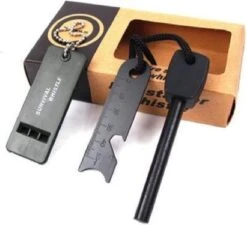 Magnesiumstaven Survival Firesteel Survival Aansteker Vuurstarter Vuursteen Staaf Luxe Firestarter Vuurmaker Magnesiumstick Stick Vonkenmaker Topkwaliteit Magnesium Noodfluit