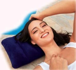 Intex Opblaasbaar Kussen - Hoofdkussen - Reiskussen - Inflatable Travel Pillow - Kampeerkussen - Reis Kussen - 43 X 28 X 9 Cm - Blauw -Bol 1200x1098 2