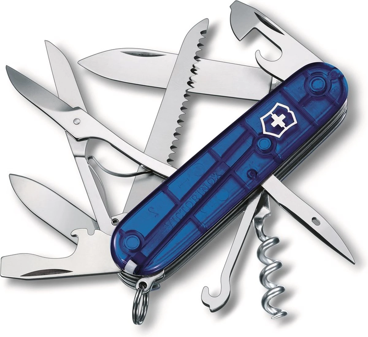 Victorinox Huntsman Blue Zwitsers Zakmes - 15 Functies - Blauw 5 Victorinox Huntsman Blue Zwitsers Zakmes - 15 Functies - Blauw - Afbeelding 3