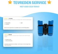 TravelHawk Verrekijker Voor Kinderen - Compacte Verrekijker - Waterdicht - Met Nekkoord - Voor Vogels Kijken, Buiten Spelen , Theater - Blauw -Bol 1200x1113