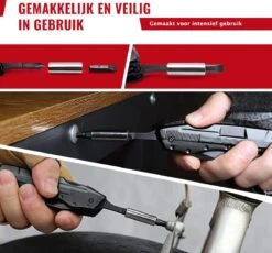 Multitool Zakmes Inclusief Draagetui & 9-Delige Bit Set - Kamperen - Survival Mes - Outdoor Activiteiten - Opvouwbaar Mes - Zwart -Bol 1200x1116 3