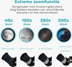 Vultus Telescoop - 500x Vergroting - Sterrenkijker Volwassenen / Gevorderden - Inclusief Statief En Maanfilter - Vultus - 1000114EQ 18 Vultus Telescoop - 500x Vergroting - Sterrenkijker Volwassenen / Gevorderden - Inclusief Statief En Maanfilter - Vultus - 1000114EQ -Bol 1200x1129 4