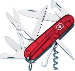Victorinox Swiss Army Huntsman Multitool 15 Functies Transparant Rood