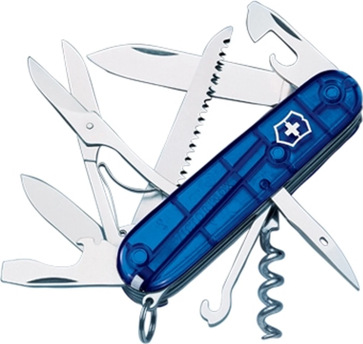 Victorinox Huntsman Blue Zwitsers Zakmes - 15 Functies - Blauw 3 Victorinox Huntsman Blue Zwitsers Zakmes - 15 Functies - Blauw