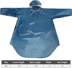 Fuegobird - Poncho Regenponcho - Fiets Wandel Motor - Outdoor Poncho - Kwaliteit Poncho - One Size - Unisex Cyan 10 Fuegobird - Poncho Regenponcho - Fiets Wandel Motor - Outdoor Poncho - Kwaliteit Poncho - One Size - Unisex Cyan -Bol 1200x1137 4