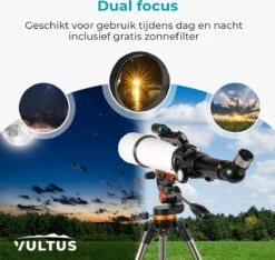 Vultus Telescoop - 375x Vergroting - Sterrenkijker Beginners / Volwassenen / Gevorderden - Inclusief E-boek Voor Beginners - Inclusief App - Inclusief Statief En Draagtas - Vultus - 50080 18 Vultus Telescoop - 375x Vergroting - Sterrenkijker Beginners / Volwassenen / Gevorderden - Inclusief E-boek Voor Beginners - Inclusief App - Inclusief Statief En Draagtas - Vultus - 50080 -Bol 1200x1138