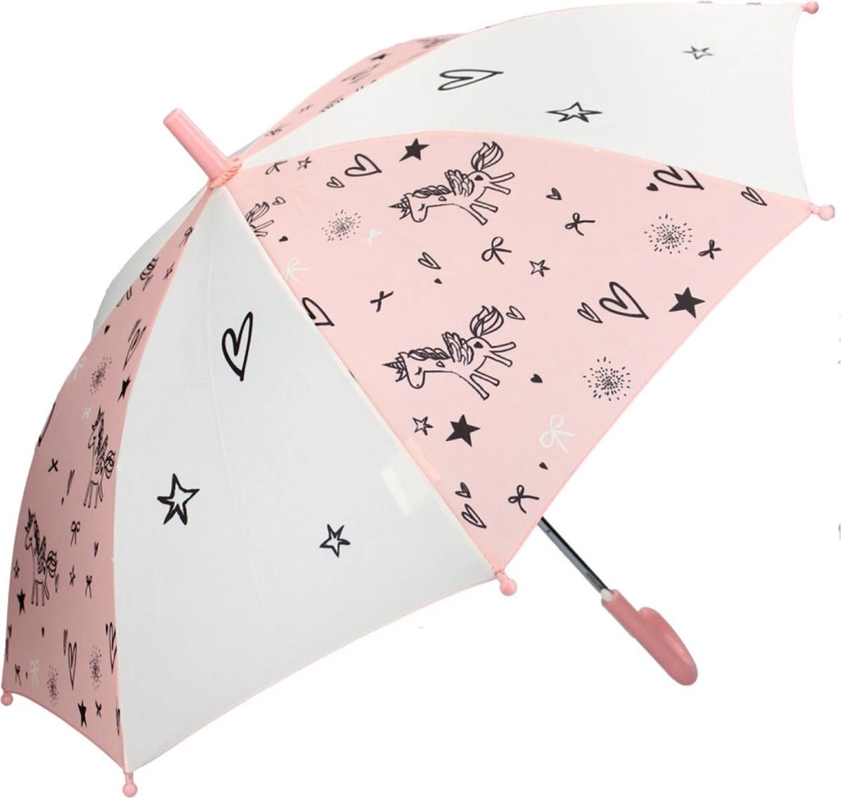 Kidzroom Fearless & Cuddle Paraplu - Peach - Unicorn 4 Kidzroom Fearless & Cuddle Paraplu - Peach - Unicorn - Afbeelding 2