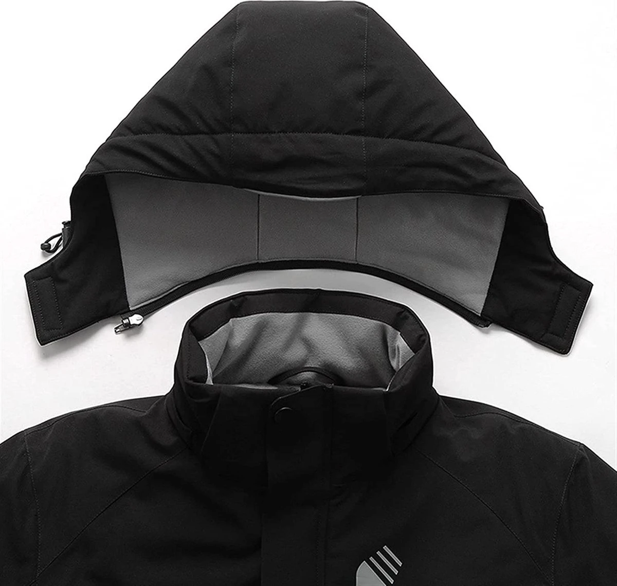 KIMO DIRECT Verwarmde Ski Jas Met 10.000 MAh Powerbank - Verwarmde Jas - Unisex - Zwart 4 KIMO DIRECT Verwarmde Ski Jas Met 10.000 MAh Powerbank - Verwarmde Jas - Unisex - Zwart - Afbeelding 2