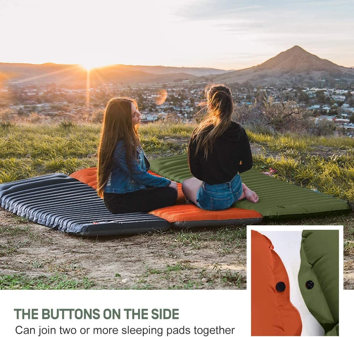 ETROL Camping Slaapmat-2-in-1 Zelfopblazende Kampeermat Met Kussen (78"x 28"), Lichtgewicht, Dik 4"compact Kussen, Geschikt Voor Zelfrijdende Reizen, Lekvrije, Waterdichte Tent 6 ETROL Camping Slaapmat-2-in-1 Zelfopblazende Kampeermat Met Kussen (78"x 28"), Lichtgewicht, Dik 4"compact Kussen, Geschikt Voor Zelfrijdende Reizen, Lekvrije, Waterdichte Tent - Afbeelding 4