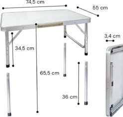 Liivo Aluminium Inklapbare Tafel - Campeertafel 75x55x60cm 11 Liivo Aluminium Inklapbare Tafel - Campeertafel 75x55x60cm -Bol 1200x1142