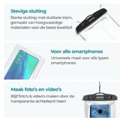 Mobstore Waterdichte Telefoonhoesjes Transparant - Onderwater Hoesje Telefoon - Geschikt Voor Alle Smartphones - Ook Voor Paspoort & Betaalpassen – Waterdichte Telefoonzakje -Bol 1200x1143 3