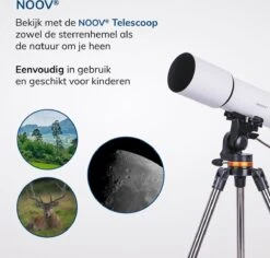 NOOV® - Telescoop – Sterrenkijker Volwassenen / Gevorderden – Sterrenkijker Kinderen – Extra Grote Lensopening 80mm –Rode Stipzoeker - Inclusief Anti-shock Statief & Stevige Draagtas -Bol 1200x1148 1