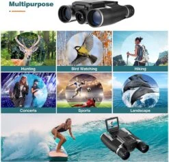 DrPhone V3 HD Digitale Camera Verrekijker Met 2.0 Inch Lcd-scherm - 12X32 – 1080P - Foto Video-Opname – Zwart/Zilver -Bol 1200x1148 6