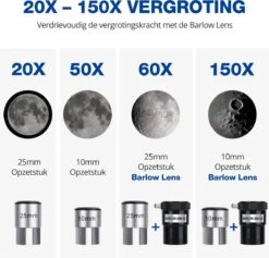 EXPLR Starvision Telescoop - Sterrenkijker - 500/80mm - Telefoon Adapter - Travel Bag - Telescoop Kinderen En Volwassenen -Bol 1200x1149 3