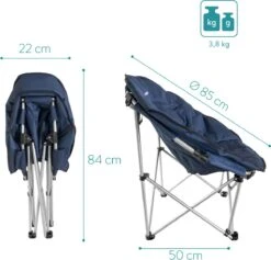 Navaris Klapstoel Met Draagtas - Campingstoel - Draagbare Stoel Voor Kamperen, Festivals En Vissen - Strandstoel - Inklapbaar - Donkerblauw 12 Navaris Klapstoel Met Draagtas - Campingstoel - Draagbare Stoel Voor Kamperen, Festivals En Vissen - Strandstoel - Inklapbaar - Donkerblauw -Bol 1200x1150