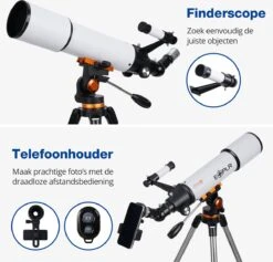 EXPLR Starvision Telescoop - Sterrenkijker - 500/80mm - Telefoon Adapter - Travel Bag - Telescoop Kinderen En Volwassenen -Bol 1200x1151