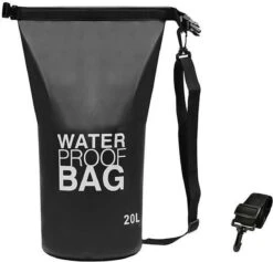 Merkloos Waterproof Drybag - Drybag 20 Liter - Waterdichte Tas – Strandtas - Zwart