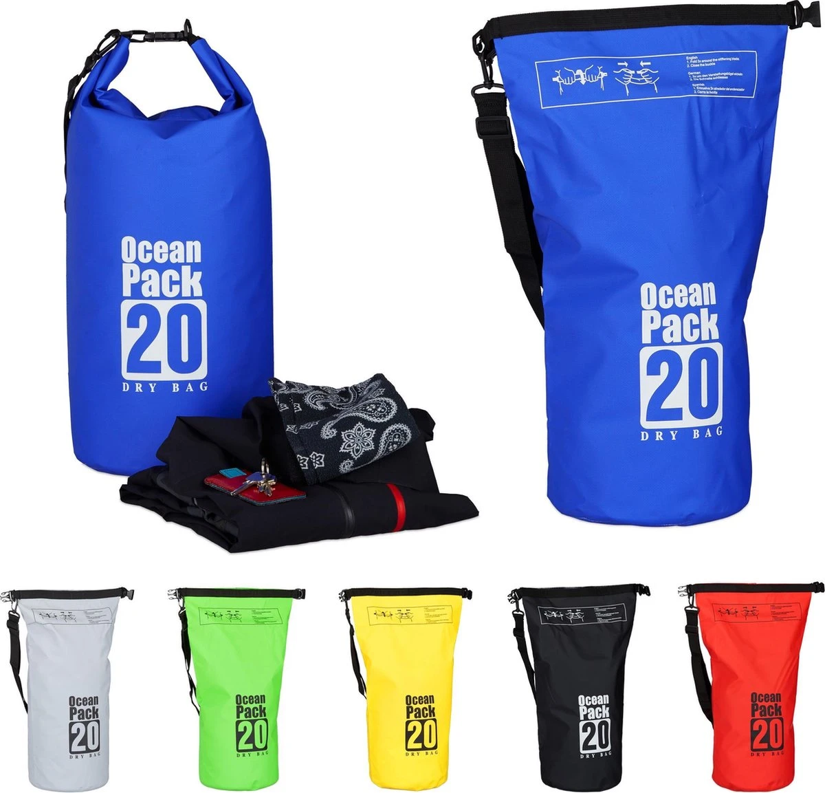 Waterproof Bag 20L - Ocean Pack 20 Liter 4 Waterproof Bag 20L - Ocean Pack 20 Liter - Afbeelding 2