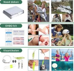Merkloos Survival Kit – 35-delig – Outdoor Kit – Survival Set – Mes – Kompas – Noodpakket – Survival Gear – Multitool Creditcard – Incl. Opbergdoos -Bol 1200x1154 2