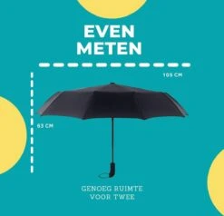Paraplu - Stormparaplu - Opvouwbaar - Storm- En Regenbestendig - Automatisch Uitklapbaar - Zwart -Bol 1200x1155 14