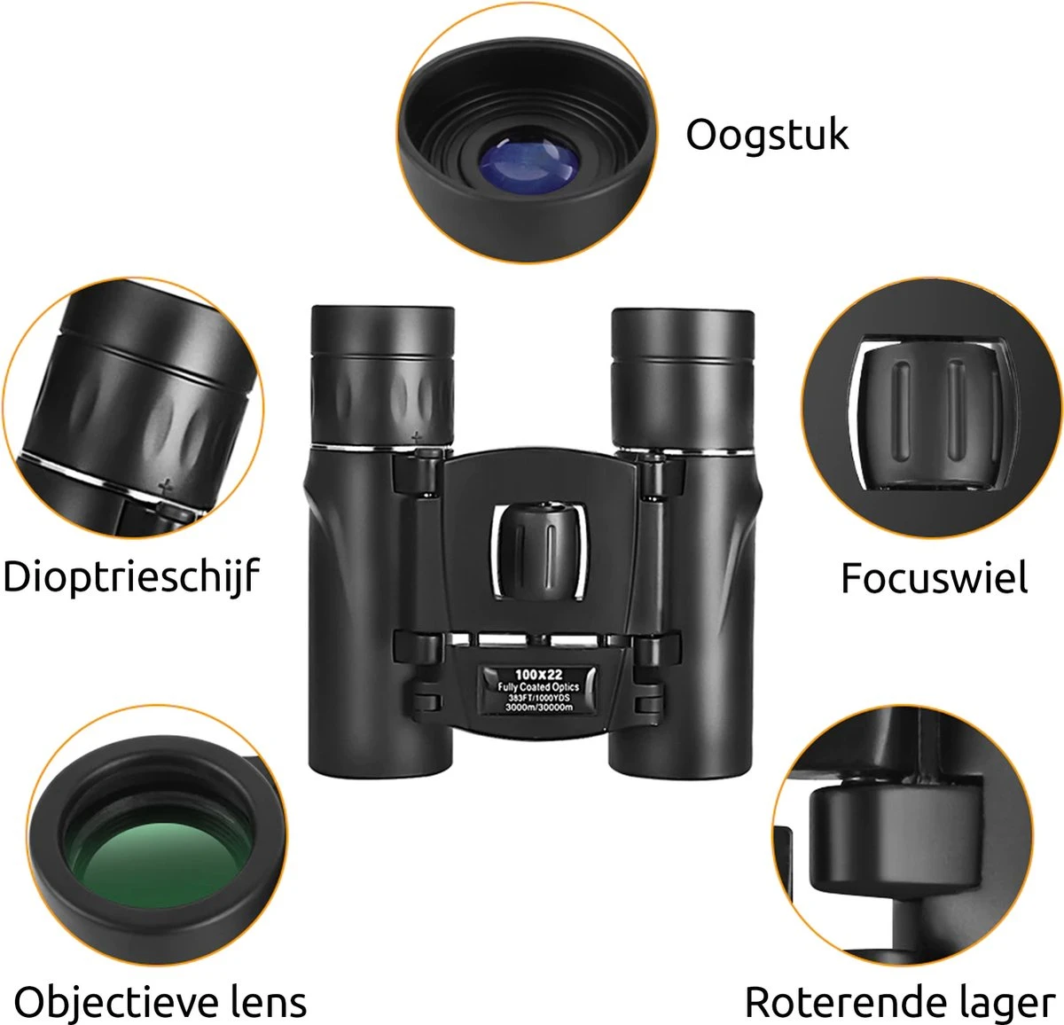 Dayshake Verrekijker Met Nachtzicht - Inclusief Draagtas En Nekkoord - 100x22 - Compacte Verkijker Voor Volwassene - Noodpakket 4 Dayshake Verrekijker Met Nachtzicht - Inclusief Draagtas En Nekkoord - 100x22 - Compacte Verkijker Voor Volwassene - Noodpakket - Afbeelding 2