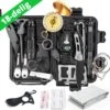 Survival Kit - Professionele XL Uitrusting - Survival Armband, Zakmes, Paracord Armband, Vuursteen Vuurstarter Kit, Zaklamp, Kompas - Noodpakket - Outdoor Camping Survival Set - Survival Spullen - Cadeau Man