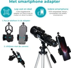 Vultus Telescoop - 200x Vergroting - Sterrenkijker Volwassenen / Gevorderden - Inclusief Statief En Draagtas - Vultus - 40070 -Bol 1200x1158 2