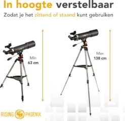 RP® Telescoop 375x Zoom Incl 4 Lenzen En Filterset - Sterrenkijker Volwassenen / Gevorderden - Verstelbaar Statief - Afstandsbediening, Planisfeer, Leerboek En Smartphone Adapter + Poster - CARBON 25 RP® Telescoop 375x Zoom Incl 4 Lenzen En Filterset - Sterrenkijker Volwassenen / Gevorderden - Verstelbaar Statief - Afstandsbediening, Planisfeer, Leerboek En Smartphone Adapter + Poster - CARBON -Bol 1200x1158 4