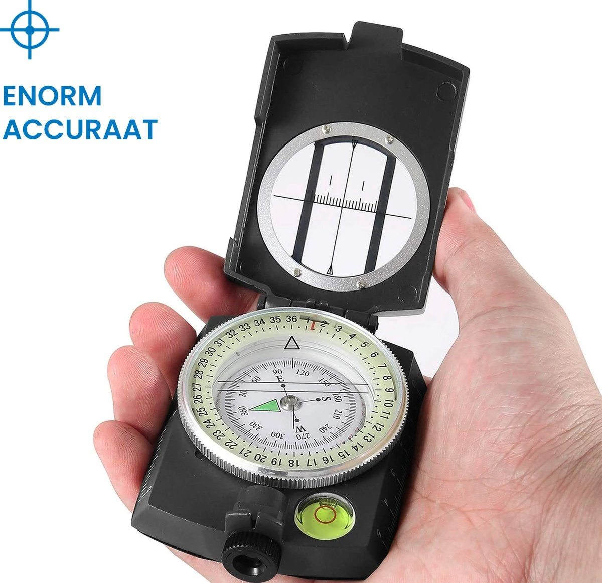 YONO Militair Kompas - Inklapbaar Kaart Compass Voor Outdoor En Survival - Professioneel Metalen Design Met Kaartlezer - Zwart 4 YONO Militair Kompas - Inklapbaar Kaart Compass Voor Outdoor En Survival - Professioneel Metalen Design Met Kaartlezer - Zwart - Afbeelding 2