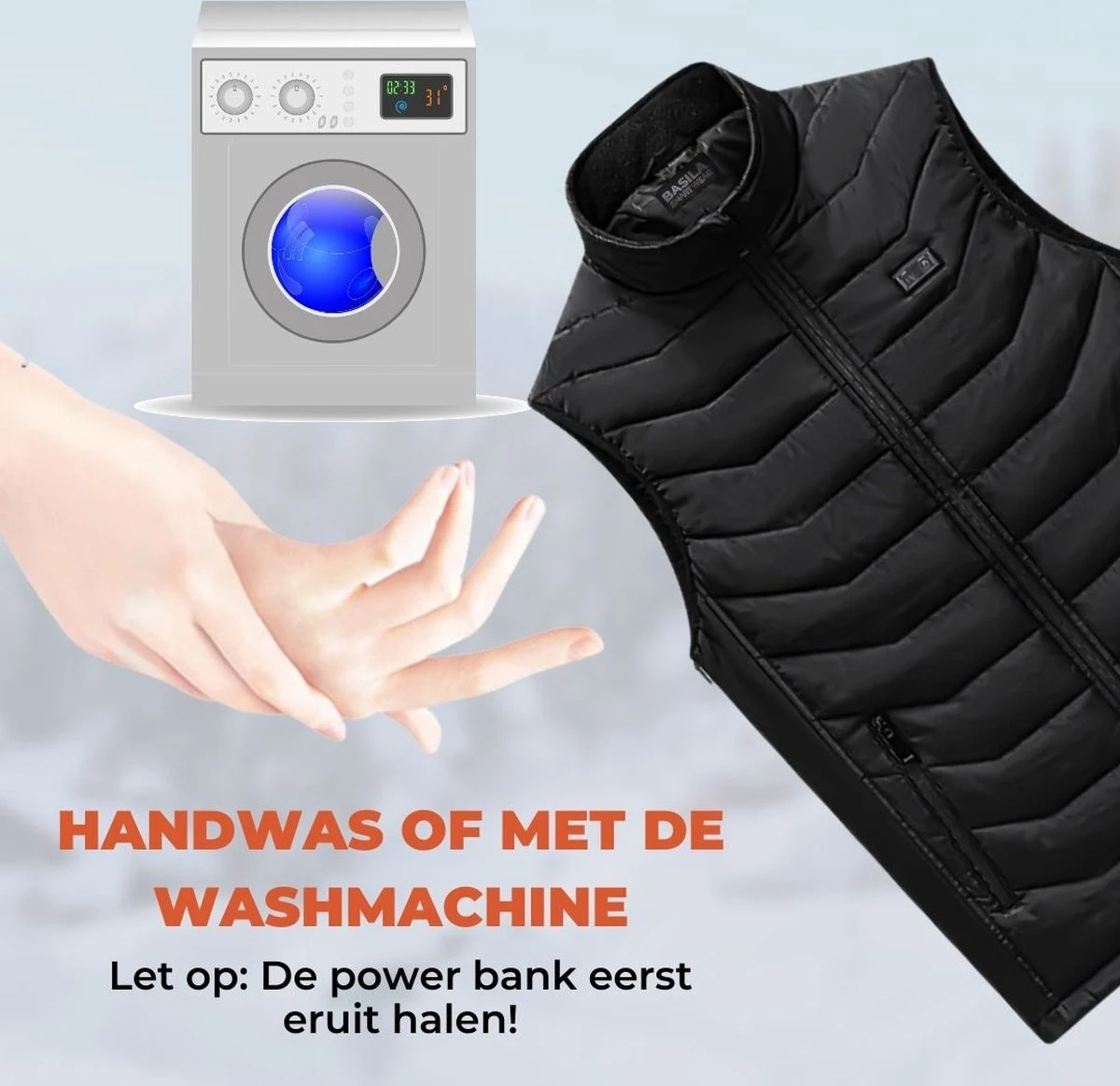 Basila® Elektrische Bodywarmer Met Powerbank - S/M - 11 Heating Zones - Tot 65°C - Thermo Kleding - Heated Vest - Elektrische Kleding - Thermo Vest - Verwarmde Vest - Verwarmde Bodywarmer 14 Basila® Elektrische Bodywarmer Met Powerbank - S/M - 11 Heating Zones - Tot 65°C - Thermo Kleding - Heated Vest - Elektrische Kleding - Thermo Vest - Verwarmde Vest - Verwarmde Bodywarmer - Afbeelding 12