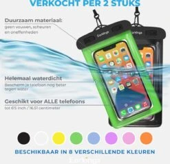 Waterdichte Telefoonhoesjes - Drybag Set Van 2 Stuks - Onderwater Hoesje Telefoon Voor Alle Telefoons - Waterdicht Telefoonhoesje Earkings - Zwart & Groen 17 Waterdichte Telefoonhoesjes - Drybag Set Van 2 Stuks - Onderwater Hoesje Telefoon Voor Alle Telefoons - Waterdicht Telefoonhoesje Earkings - Zwart & Groen -Bol 1200x1163 4