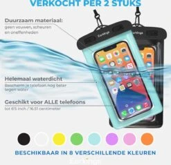 Waterdichte Telefoonhoesjes - Drybag Set Van 2 Stuks - Onderwater Hoesje Telefoon Voor Alle Telefoons - Waterdicht Telefoonhoesje Earkings - Zwart & Blauw 17 Waterdichte Telefoonhoesjes - Drybag Set Van 2 Stuks - Onderwater Hoesje Telefoon Voor Alle Telefoons - Waterdicht Telefoonhoesje Earkings - Zwart & Blauw -Bol 1200x1163 8