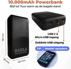 Basila® V-Hals Bodywarmer Met Powerbank - L - 8 Zones - Tot 60 °C - Thermo Kleding - Heated Vest - Elektrische Kleding - Thermo Vest - Verwarmde Vest - Verwarmde Kleding -Bol 1200x1164 1