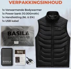 Basila® Elektrische Bodywarmer Met Powerbank - S/M - 11 Heating Zones - Tot 65°C - Thermo Kleding - Heated Vest - Elektrische Kleding - Thermo Vest - Verwarmde Vest - Verwarmde Bodywarmer 23 Basila® Elektrische Bodywarmer Met Powerbank - S/M - 11 Heating Zones - Tot 65°C - Thermo Kleding - Heated Vest - Elektrische Kleding - Thermo Vest - Verwarmde Vest - Verwarmde Bodywarmer -Bol 1200x1164 6
